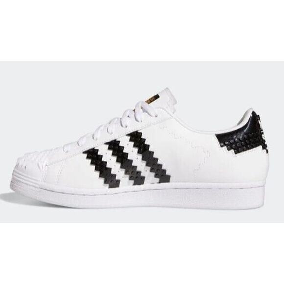 Adidas Superstar  Base Plates White Black Leather Men\'s Sneakers Size 13.5 main image 4
